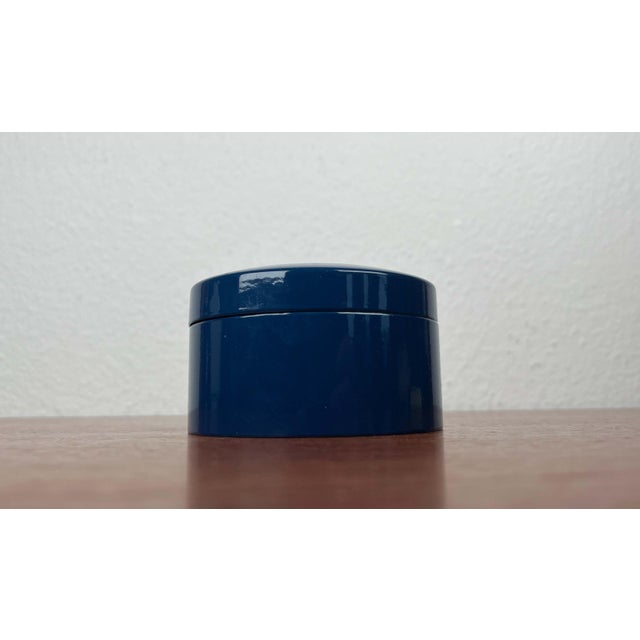 1960s Mid-Century Modern German Blue Space Age Coasters with Box, 1960s, Set of 5 For Sale - Image 5 of 13