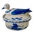 1980s Blue & White Export Duck Tureen For Sale