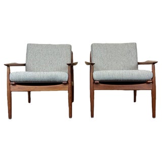 Set of Vintage Teak Armchairs by Svend Aage Eriksen for Glostrup, 1970s For Sale