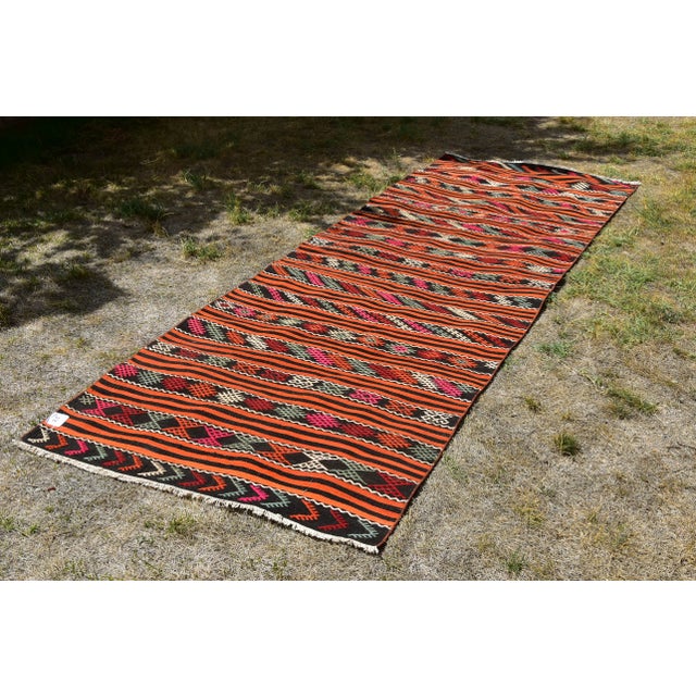 Size: 3.3 x 10 ft - 100 x 305 cm - 39 x 120 inches Color: Organic Natural Dye (Black,Orange,Red,Pink) Material: 100% Hand...