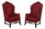 Baker Stately Homes Collection Pair of Carved Wingback Armchairs For Sale