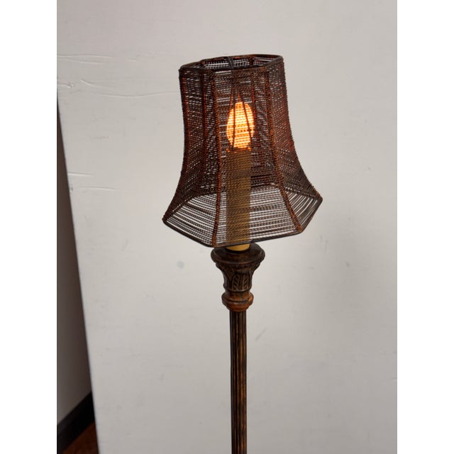 Brown Ethan Allen Brantan Candlestick Table Lamp For Sale - Image 8 of 12