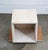 1970s 1970s Mid Century Modern Side Table Square Travertine Stone White End Nightstand MCM For Sale - Image 5 of 12