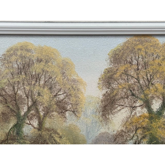 Realism Serenity at Dawn - Beautiful Misty Morning at a River in the English Countryside Circa, 1995 For Sale - Image 3 of 12