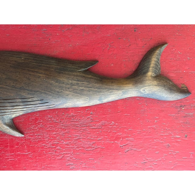 Realism Carved Plaque of Baleen Whale by Joe Yaiullo, Long Island Ny For Sale - Image 3 of 5