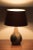 Beautiful Vintage Table Lamp from Denmark. The lamp has a nice ceramic vase with brown velvet shade. In good vintage...