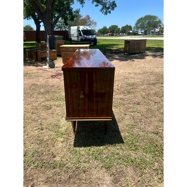Mid-Century Modern French Art Deco Modern 1940's Macassar Sideboard or Buffet For Sale - Image 3 of 12