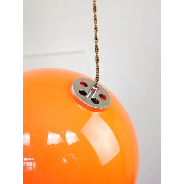 Italian Space Age Pendant in Chrome and Acrylic Glass, 1970s For Sale - Image 10 of 18
