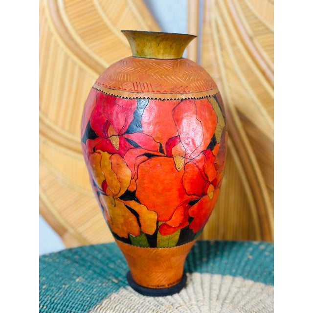 1980s Art Pottery Vase, Signed For Sale - Image 5 of 9
