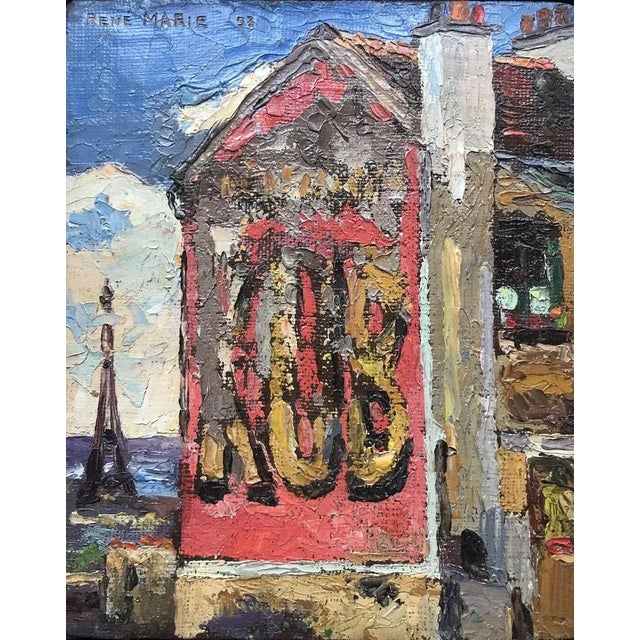 René Marie, Montmartre, Kub Advertising, Oil on Panel For Sale - Image 5 of 5