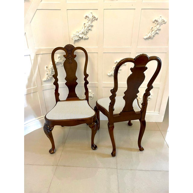 Late 19th Century Antique Victorian Walnut Dining Chairs, 1880, Set of 10 For Sale - Image 5 of 18