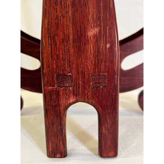 Vintage Chinese Carved Table Top Easel for Plate / Charger For Sale - Image 9 of 10