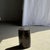 1980s Small Side Table in Black Petrified Wood with Beige Streaks and Grey Sides, 1980s For Sale - Image 5 of 18