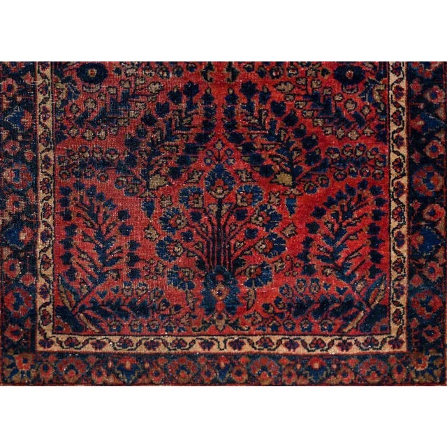 Raspberry Red Early 20th Century Sarouk Rug For Sale - Image 8 of 12