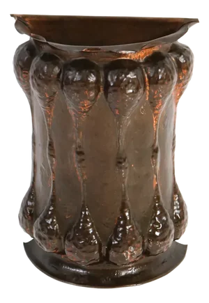 Art Nouveau Umbrella Stand in Patinated Copper, 1900s