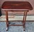 Wood Antique Cherry Stained and Flower Decorated Side Table For Sale - Image 7 of 9