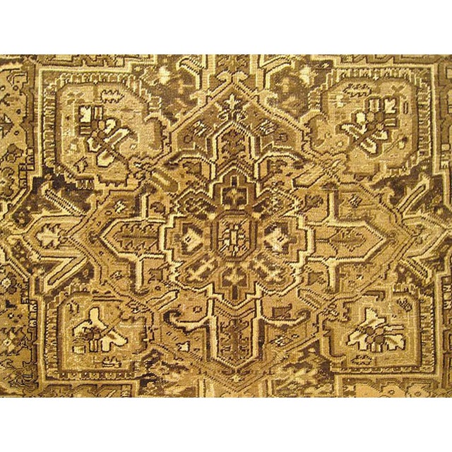 Vintage Persian Heriz Oriental Rug, Room Size, W/ Central Medallion For Sale - Image 4 of 5