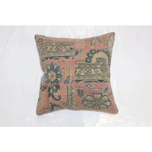 Industrial Traditional Antique Patchwork Rug Pillow For Sale - Image 3 of 3