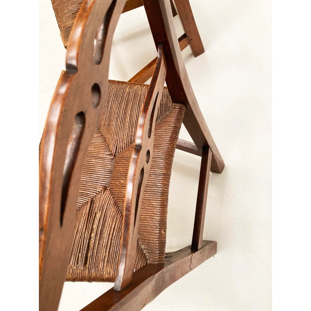 1700's Chippendale Style Country Ladder Ribbon-Back Maple Dining Side Chairs, Pair For Sale - Image 12 of 12