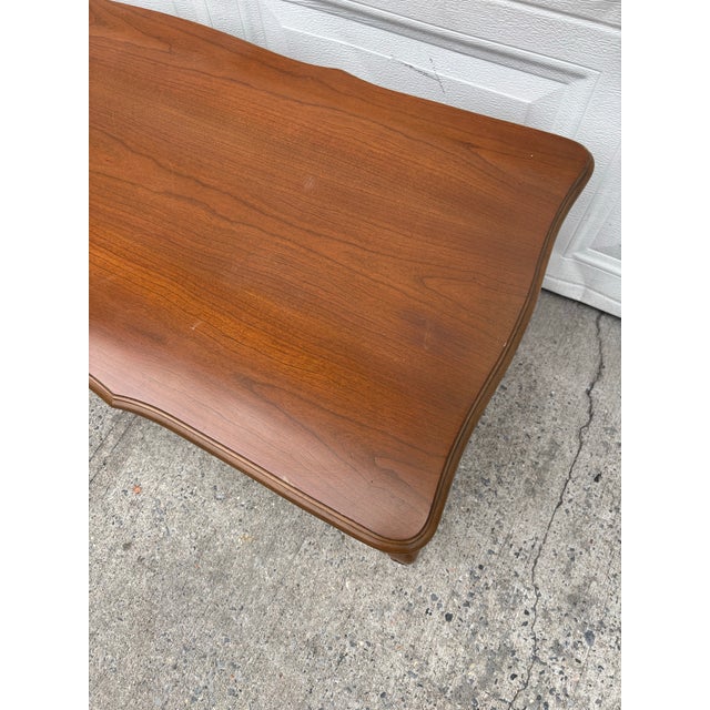 Matching Vintage French Provincial Step Tables, Mid Century Two Tier End Tables With Cabriole Legs, Maple Wood Nightstands, Matching Tables For Sale - Image 11 of 11