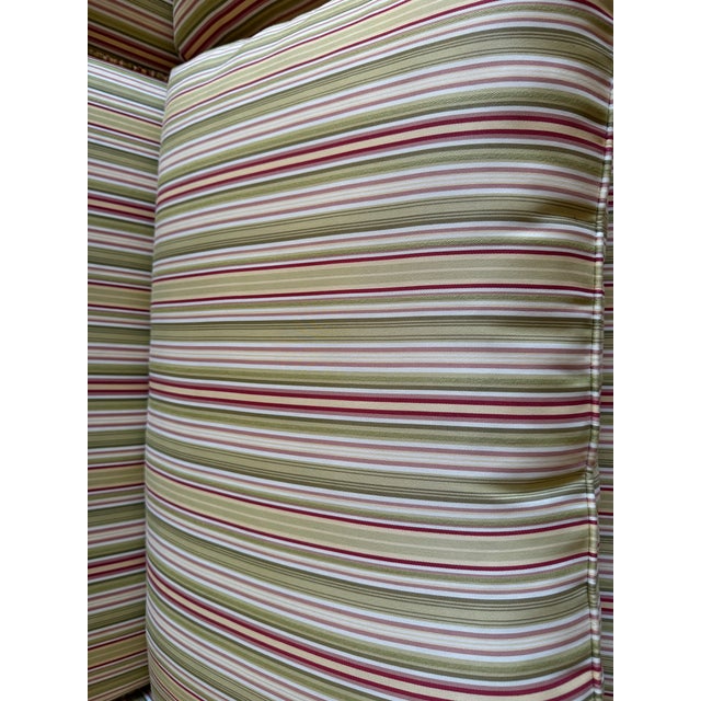 Coastal Ethan Allen Cottage Striped Settee For Sale - Image 3 of 7