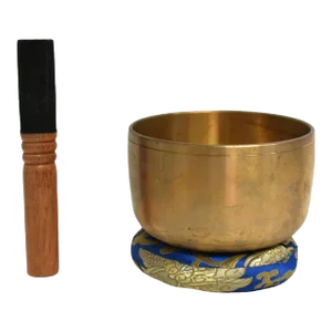 Vintage Japanese Singing Bowl Solid Brass - 3 Pieces