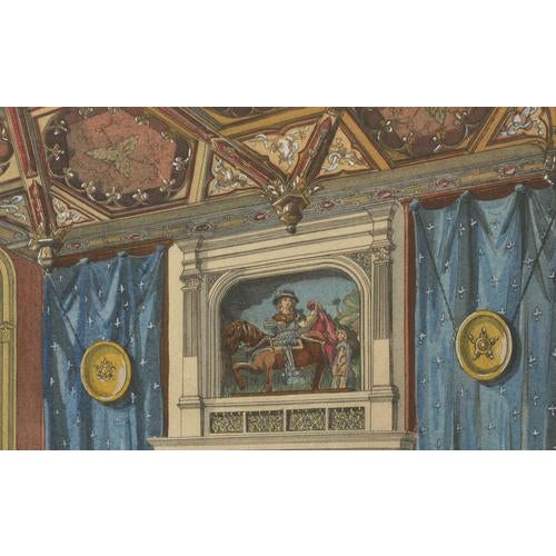 Henry dAllemagne, Medieval Revival Office Interior with Monumental Fireplace, 1900, Print For Sale - Image 5 of 10