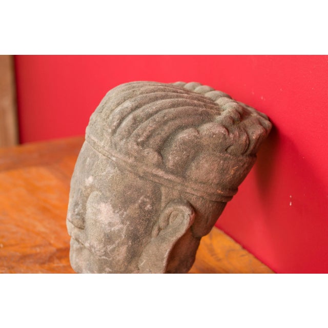 Cream Mid 19th Century Chinese Qing Dynasty Period Carved Head Sculpture of an Official For Sale - Image 8 of 11