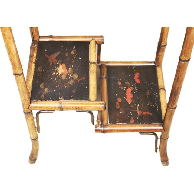 Mid 19th Century Napoleon III Period Bamboo Etagere For Sale - Image 9 of 17