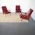 Brown Armchairs in Curved Wood with Burgundy Velvet Upholstery by Osvaldo Borsani, 1960s, Set of 3 For Sale - Image 8 of 9
