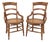 Pair of Late Victorian Early Edwardian Cane Seat Chairs With Carved Tulip Motif For Sale