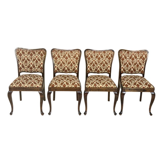 German Chippendale Chairs in Walnut, Set of 4 For Sale