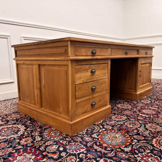 Large English Desk with Back Panel For Sale - Image 11 of 18