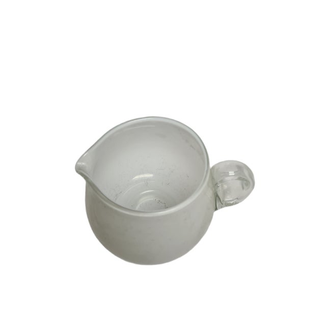 White Postmodern Jug from Tarnowiec Glassworks, Poland, 1970s For Sale - Image 8 of 10