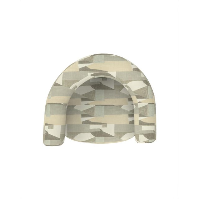 Not Yet Made - Made To Order Collector Modern Cassette Bar Chair in Alabaster Fabric and Smoked Oak by Alter Ego For Sale - Image 5 of 6