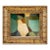 Contemporary Abstract Oil Painting in Vintage Gold Frame For Sale