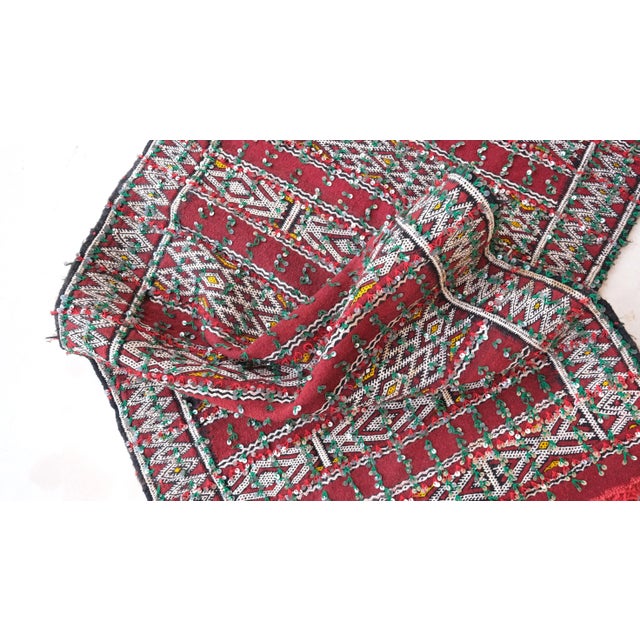 Small Red Kilim Rug - 4.8 X 2.6 Ft For Sale - Image 12 of 12