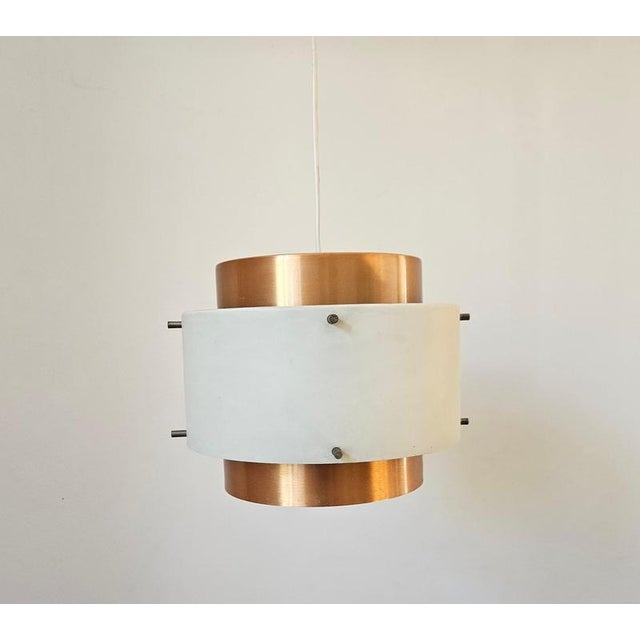 Mid-Century Modern Mid-Century Modern Pendant Light in the style of Jo Hammerborg, Denmark, 1970s For Sale - Image 3 of 12