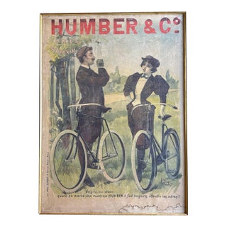 French Belle Epoque Cycle Poster “Humber and Co” Circa 1897 For Sale