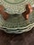 1990s Vintage Mid-Century Modern Majolica Bordallo Pinheiro Green Grape Vine Turkey 8”Plates - Set of 4 For Sale - Image 5 of 5