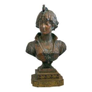 "Bianca" by Caesar Ceribelli Bronze Bust on Pedestal Base