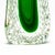 Hand Blown Murano Fluid Vase in Clear With Emerald Green and Bubble Details For Sale - Image 11 of 11
