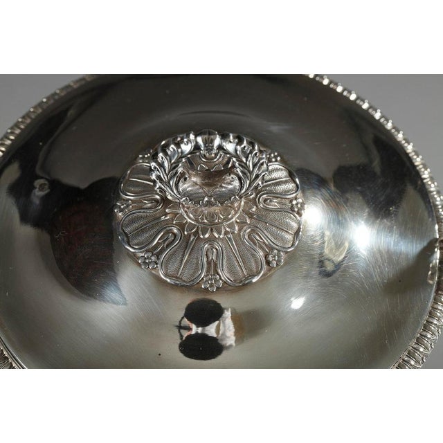 French Restoration Era Silver and Crystal Candy Dish For Sale - Image 15 of 18