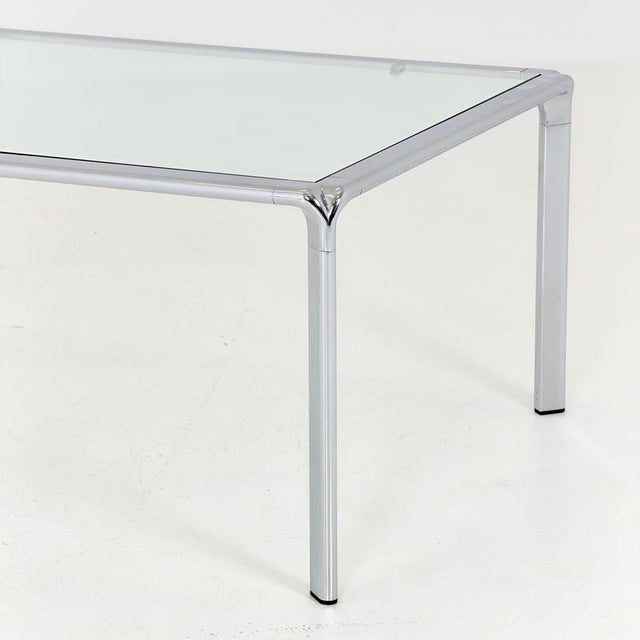 Mid-Century Modern Italian Bauhaus Coffee Tables in Chrome and Thick Glass, 1980s, Set of 2 For Sale - Image 12 of 18