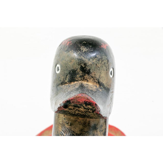 Vintage Hand-Carved Wooden Duck Sculptures—A Pair For Sale - Image 10 of 12