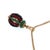 Estate Sapphi Emerald Ruby 14k YGold Fancy Ball Pendant & Chain For Sale - Image 4 of 5