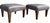 Contemporary King Hickory Gray Leather Nailhead Ottomans, a Pair For Sale - Image 3 of 12