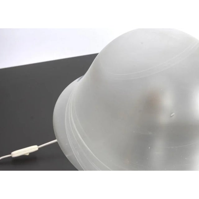 1970s Glass Mushroom Table Lamp attributed to Peill & Putzler, Germany, 1970s For Sale - Image 5 of 7