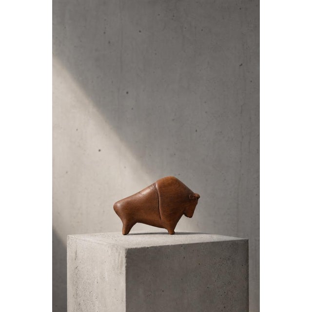 1960s Vintage Danish Dark Teak Bison Figurine, 1960s For Sale - Image 5 of 12