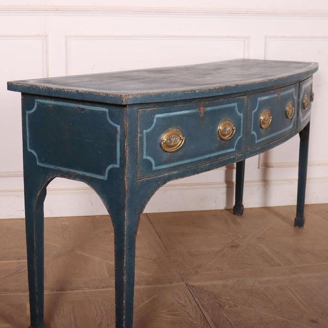 Wood 19th Century English Bowfront Console Table For Sale - Image 7 of 10
